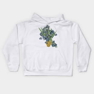 Van Gogh Iris Grunge Kids Hoodie